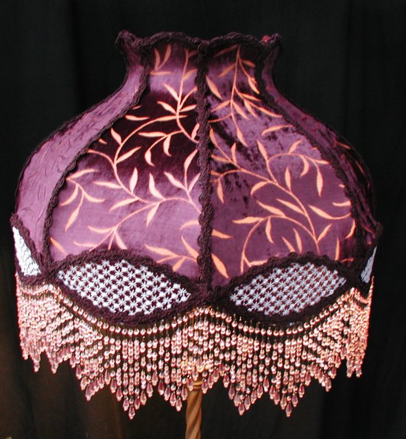 Victorian Lampshade with Beaded Fringe